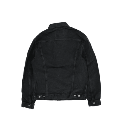 Levi's Vintage Black Denim Jacket Size Large Cotton Collared