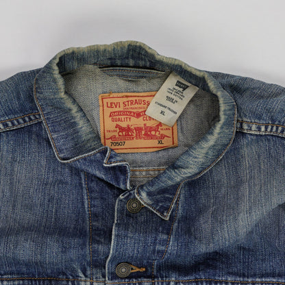 Levi's Vintage 70507 XL Blue Denim Jacket for Men 100 Percent Cotton Collared