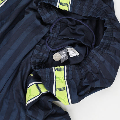 PUMA Navy Blue Track Trousers Men's Medium 76 cm Inseam 82 cm Waist Polyester