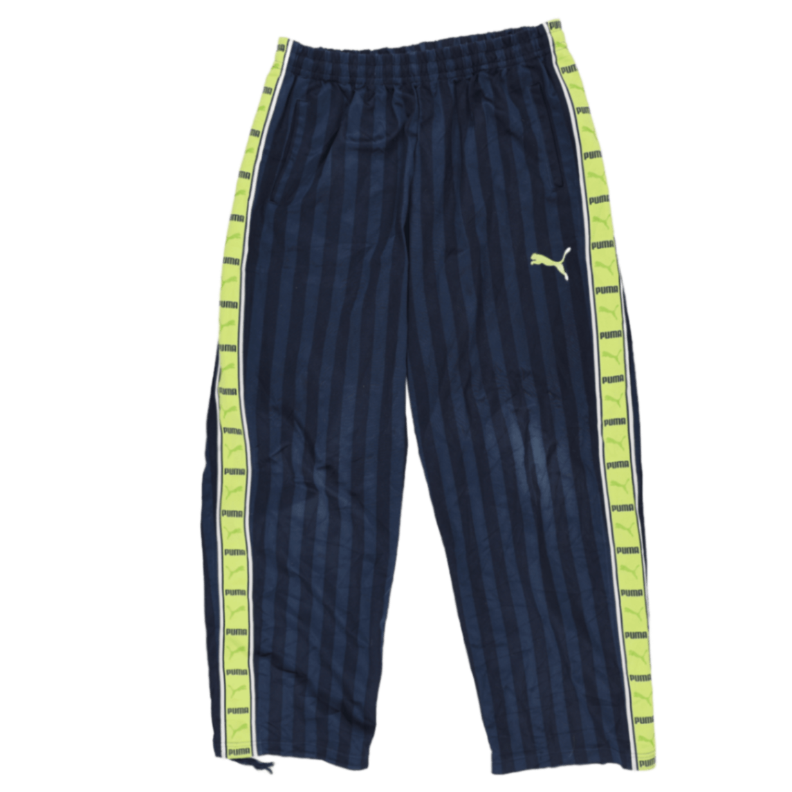 PUMA Navy Blue Track Trousers Men's Medium 76 cm Inseam 82 cm Waist Polyester