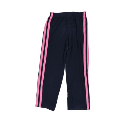 adidas Climalite Navy Track Pants with Pink Stripes Size 140 Unisex Polyester