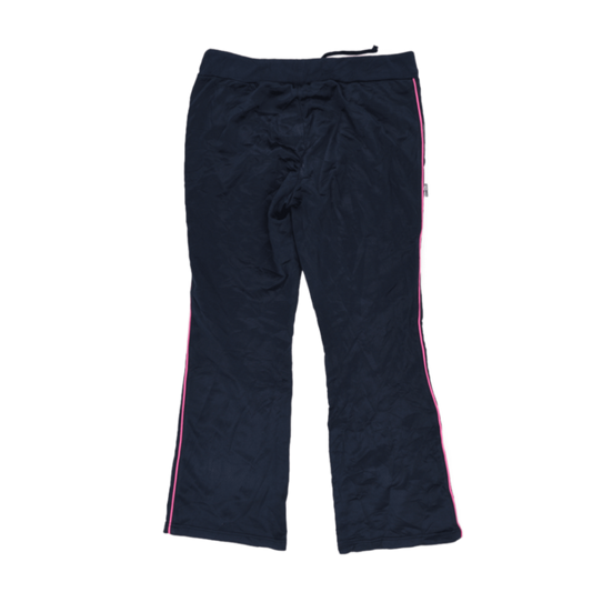 adidas Navy Blue Pink Striped Track Pants Women's Size 10 Polyester