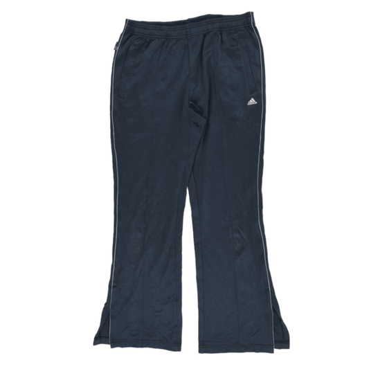adidas Navy Blue Track Pants Large Polyester Men's Trousers