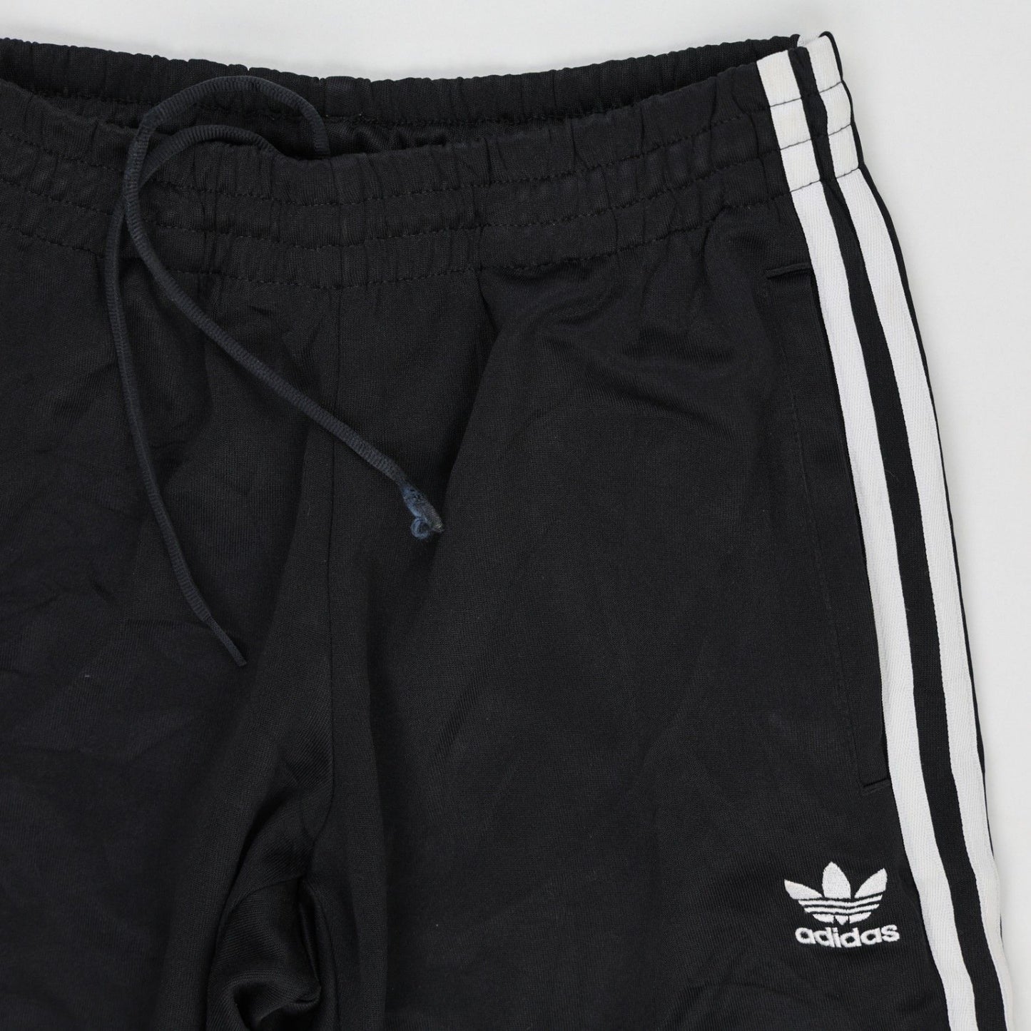 adidas Originals Black 3-Stripes Track Pants Mens Medium 76 cm Inseam 41 cm Waist Polyester
