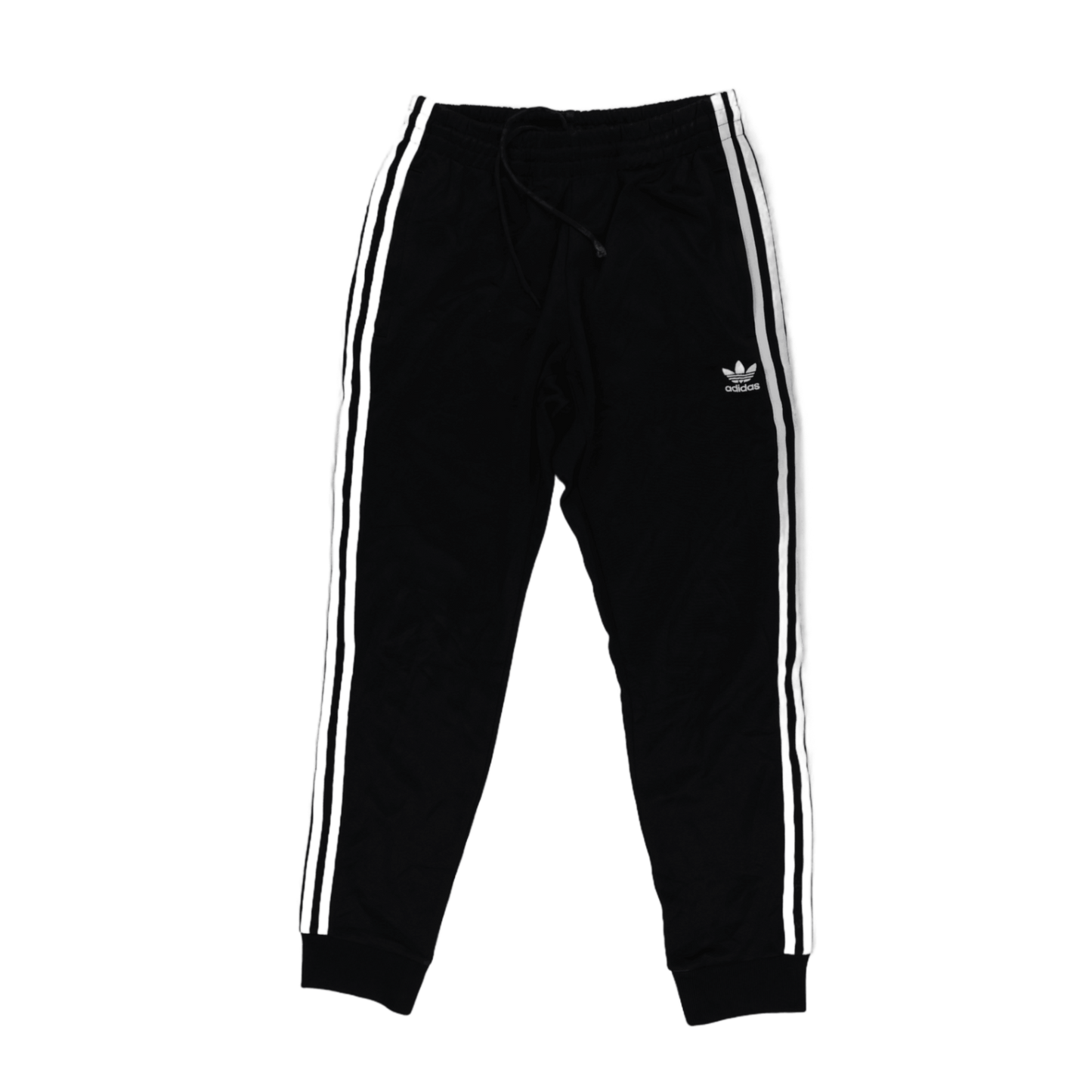 adidas Originals Black 3-Stripes Track Pants Mens Medium 76 cm Inseam 41 cm Waist Polyester