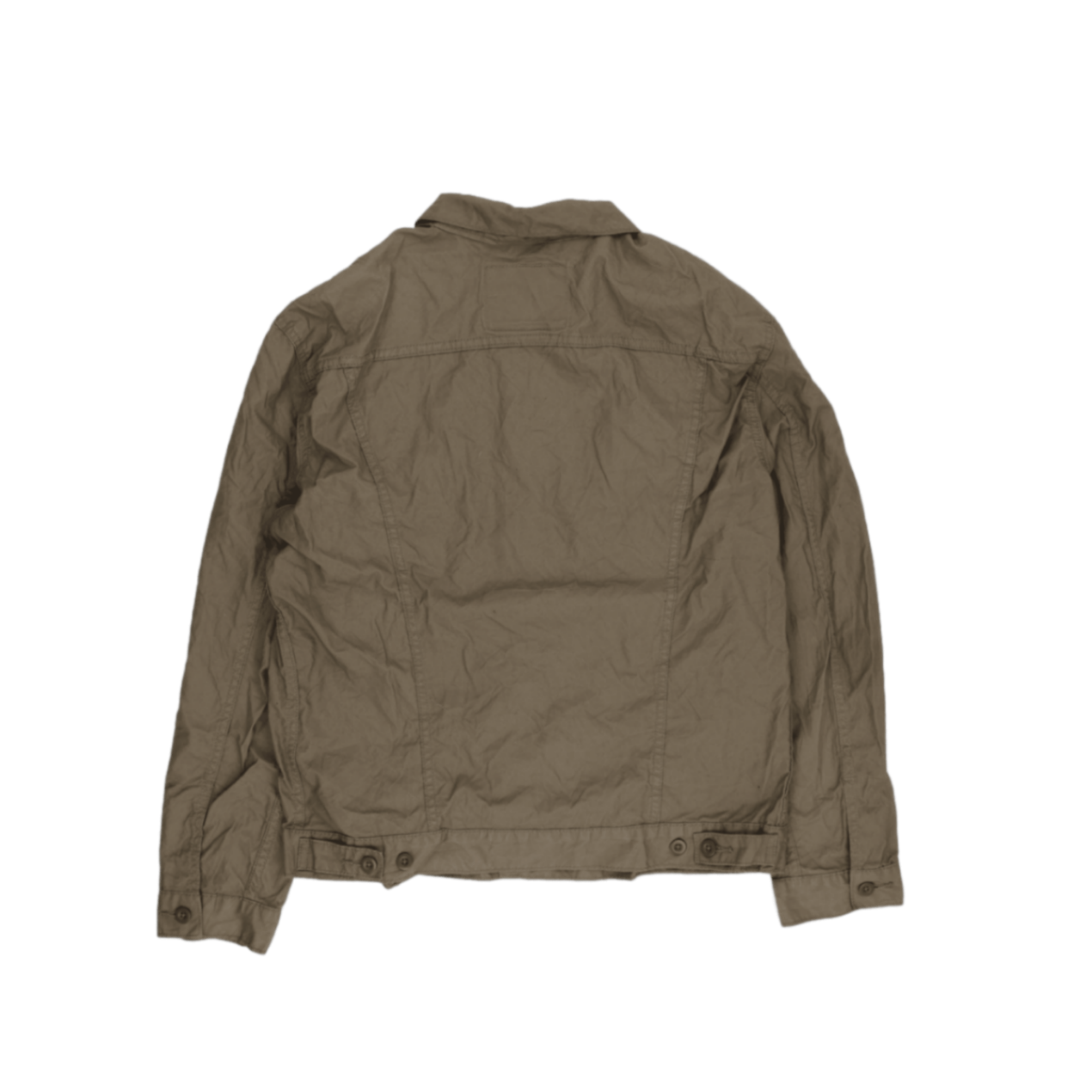 Levi's Men's Khaki Workwear Jacket XL Cotton Collared Button-Up