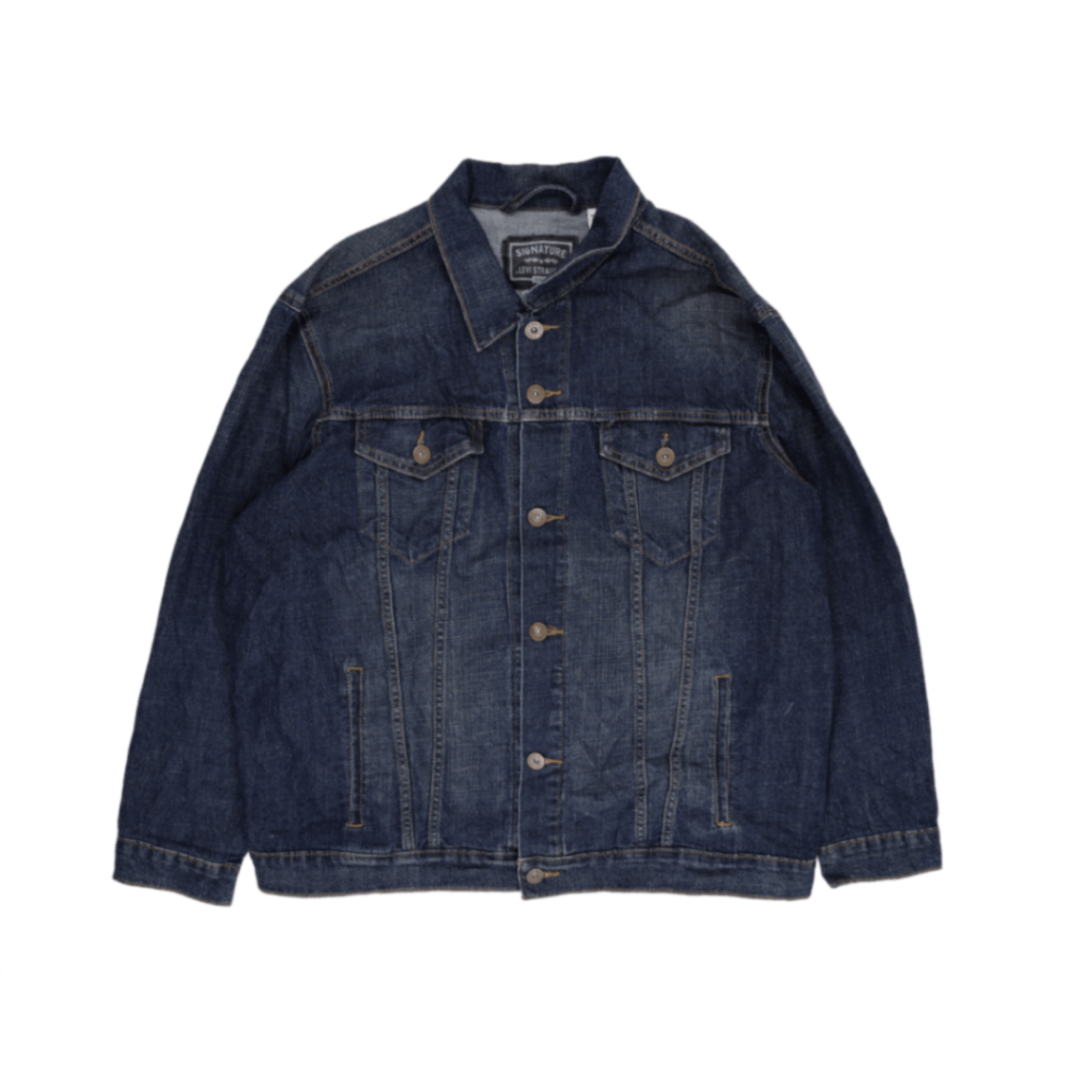 Signature by Levi Strauss & Co. Men's Blue Denim Trucker Jacket XXL Cotton