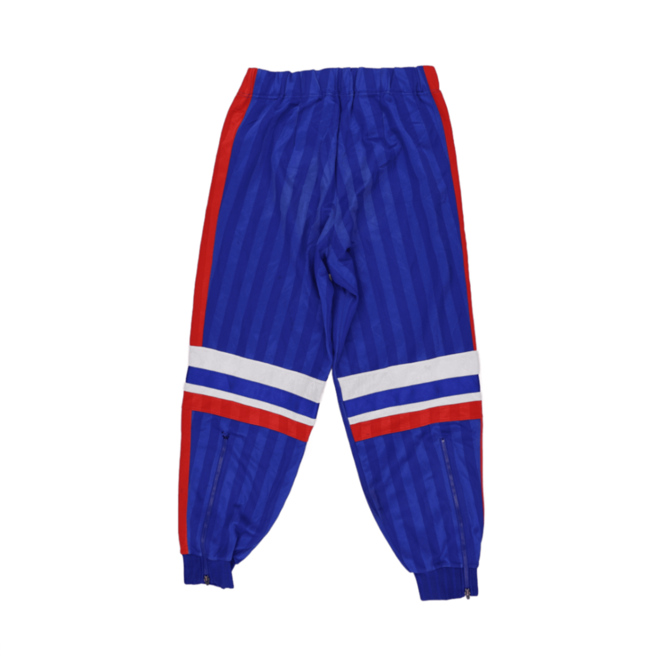 PUMA Vintage Blue Red Stripe Track Pants Medium Polyester Men's Trousers