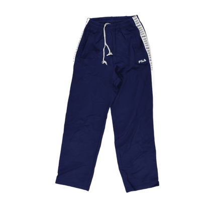 FILA Navy Blue Track Pants Large Polyester Blend Men's Trousers 78 cm Inseam 86 cm Waist Size
