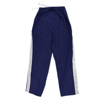 FILA Navy Blue Track Pants Large Polyester Blend Men's Trousers 78 cm Inseam 86 cm Waist Size