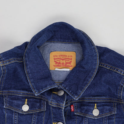 Levi's Vintage Indigo Blue Denim Trucker Jacket Large Cotton Collared