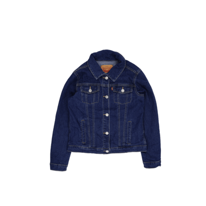 Levi's Vintage Indigo Blue Denim Trucker Jacket Large Cotton Collared