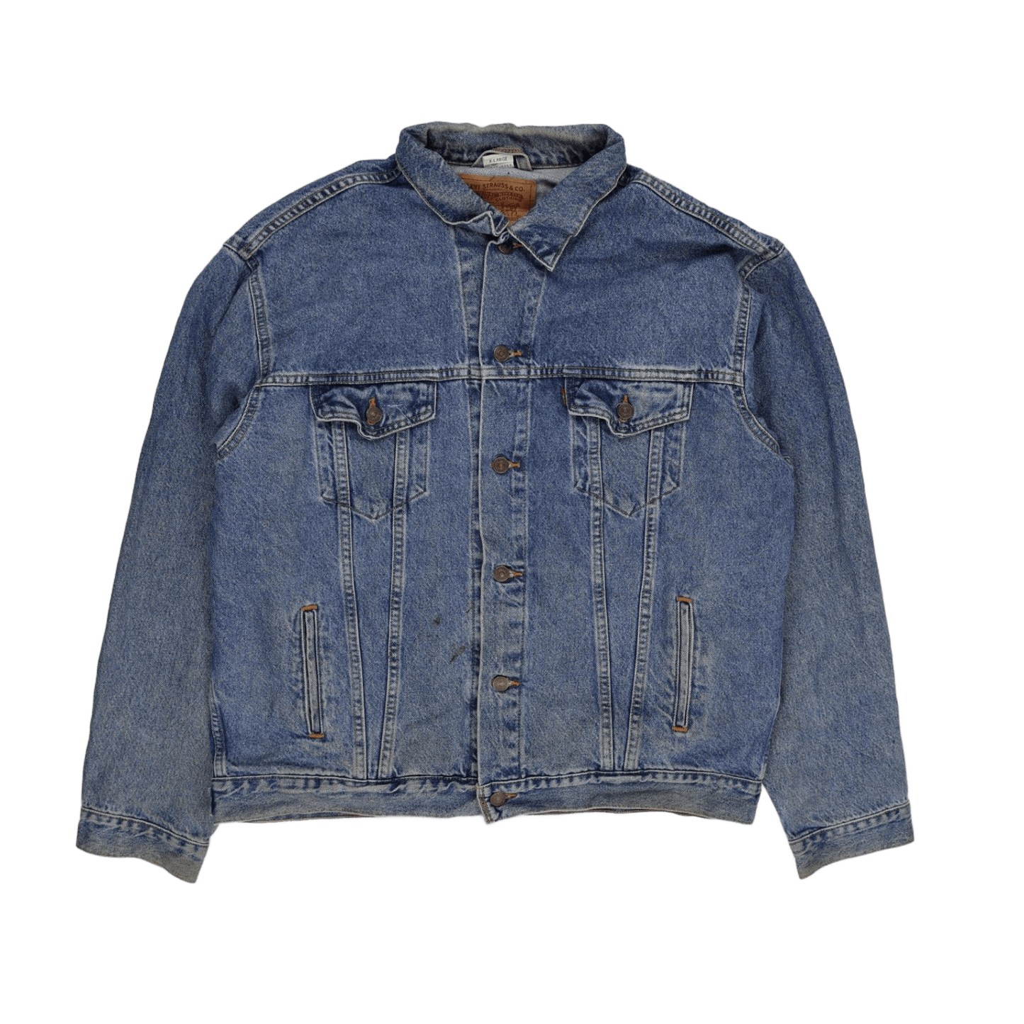 Levi Strauss & Co. Denim Jacket Blue X-Large Used Good Condition