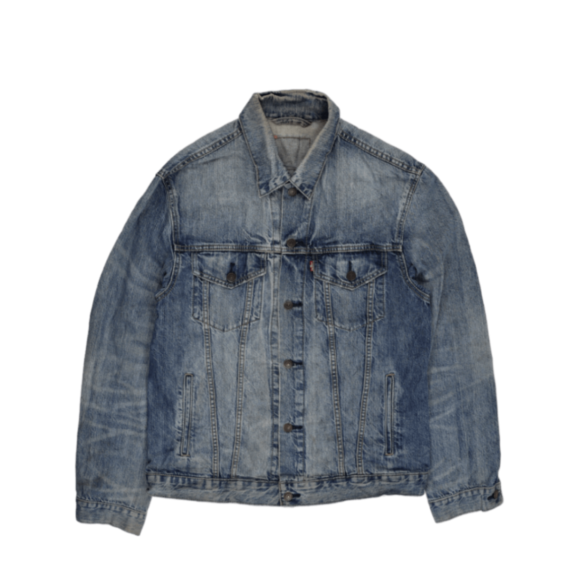 Levi's Vintage Blue Denim Trucker Jacket Large Cotton