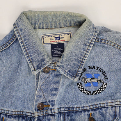 Lee Vintage Denim Jacket Light Blue XL 100 Percent Cotton Collared