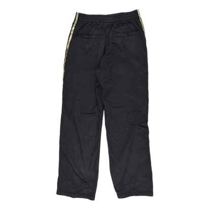 adidas Black Gold Trefoil Track Pants Men's Size M Polyester Vintage 76cm Inseam 38cm Waist