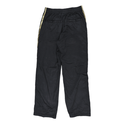 adidas Black Gold Trefoil Track Pants Men's Size M Polyester Vintage 76cm Inseam 38cm Waist