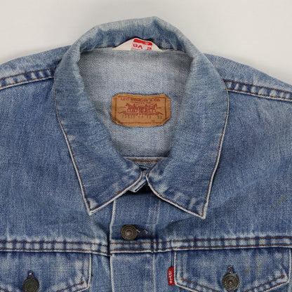 Levi's Vintage 70500-02 Blue Denim Trucker Jacket Size 38 Cotton