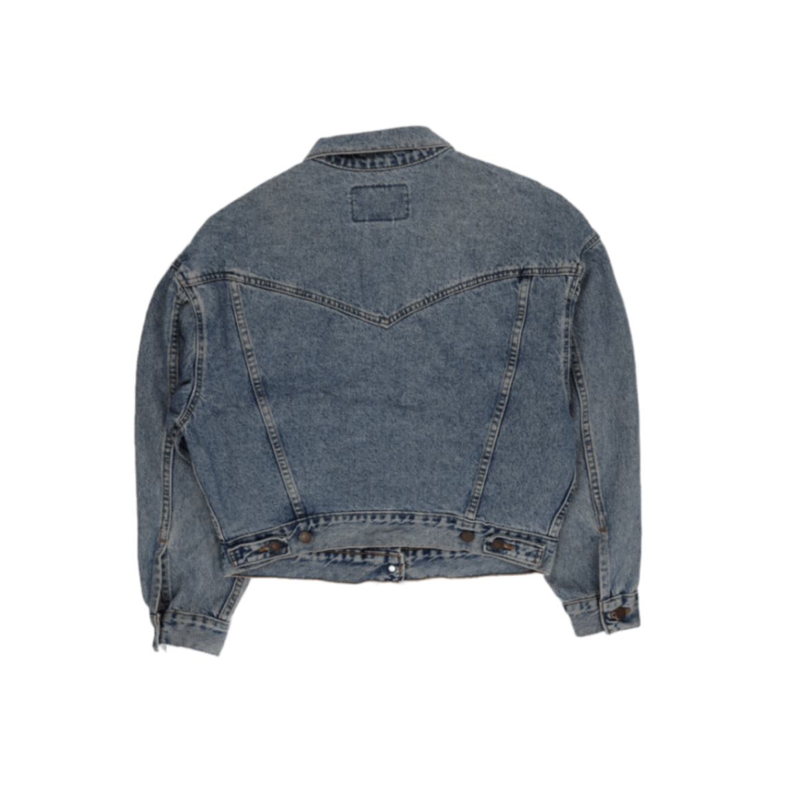 Levi's Authentic Vintage Stonewash Denim Jacket Blue Small 100% Cotton Collared