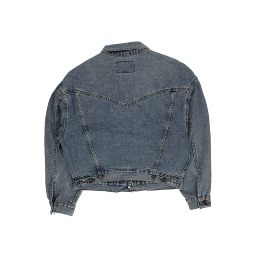 Levi's Authentic Vintage Stonewash Denim Jacket Blue Small 100% Cotton Collared