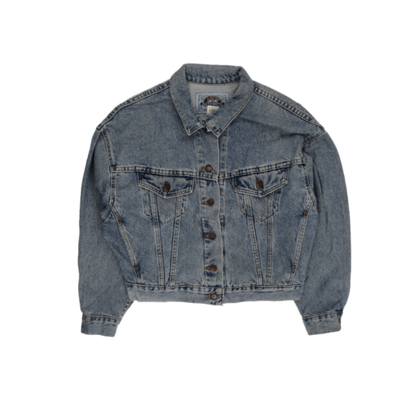 Levi's Authentic Vintage Stonewash Denim Jacket Blue Small 100% Cotton Collared