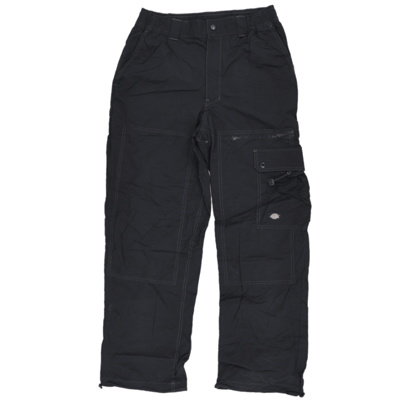 Dickies Black Utility Cargo Trousers Mens Medium Cotton Blend 76 cm Inseam 82 cm Waist