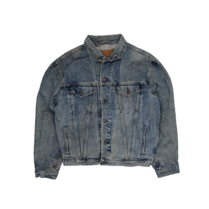Levi's Vintage Blue Stonewash Denim Trucker Jacket Size Large Cotton