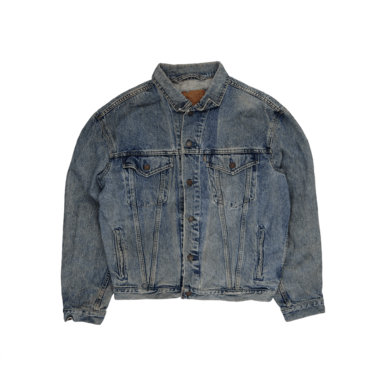 Levi's Vintage Blue Stonewash Denim Trucker Jacket Size Large Cotton