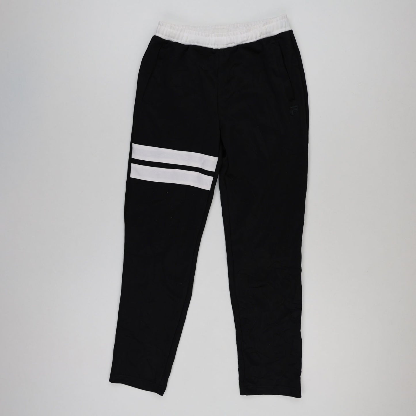 Fila Black Track Pants Men's Large 80 cm Inseam Polyester Blend