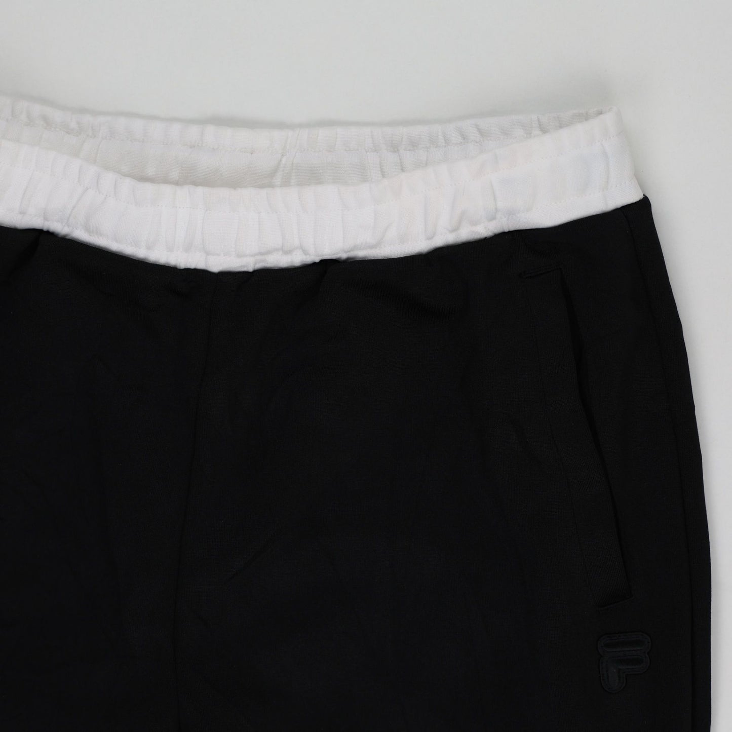 Fila Black Track Pants Men's Large 80 cm Inseam Polyester Blend