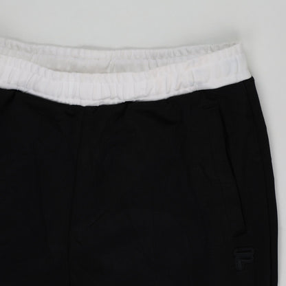 Fila Black Track Pants Men's Large 80 cm Inseam Polyester Blend