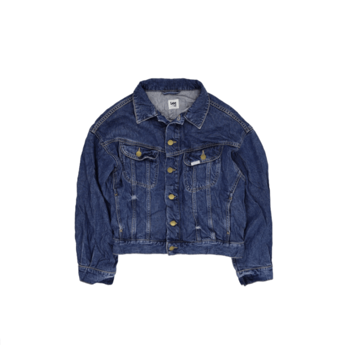 Lee x H&M Vintage Blue Denim Jacket Medium Cotton Collared