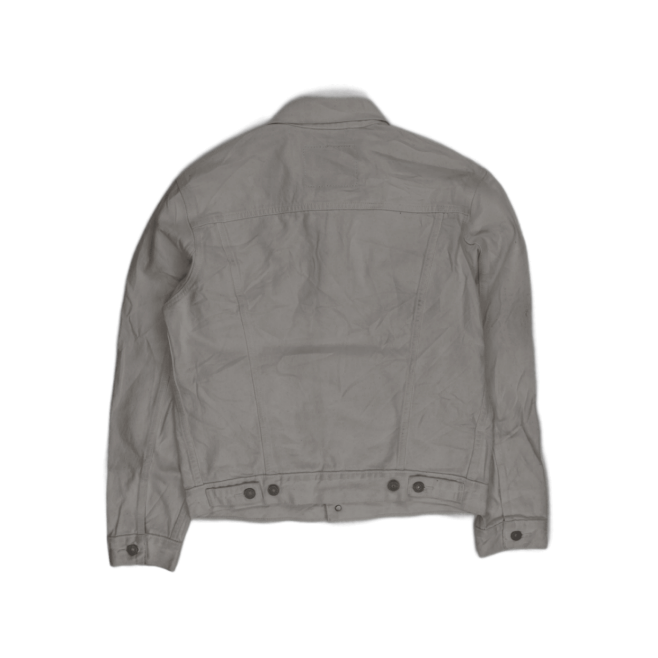 Levi's White Denim Jacket Size Small 100% Cotton Collared Style