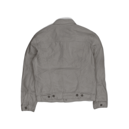 Levi's White Denim Jacket Size Small 100% Cotton Collared Style