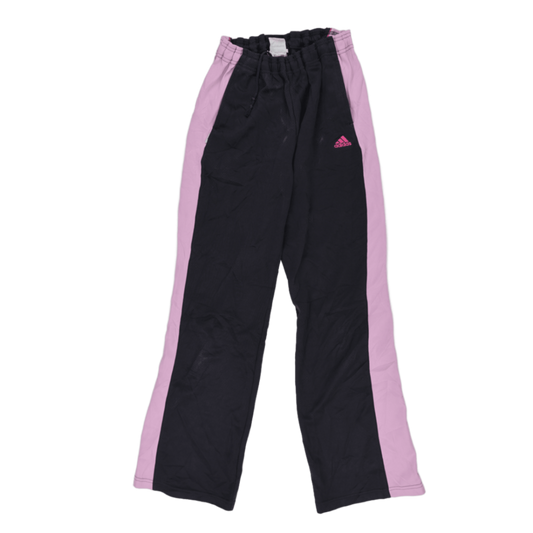 Adidas Climalite Navy Pink Side Stripe Track Pants Women Size 12 Polyester 76 cm Inseam