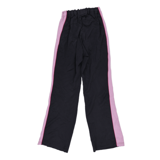 Adidas Climalite Navy Pink Side Stripe Track Pants Women Size 12 Polyester 76 cm Inseam