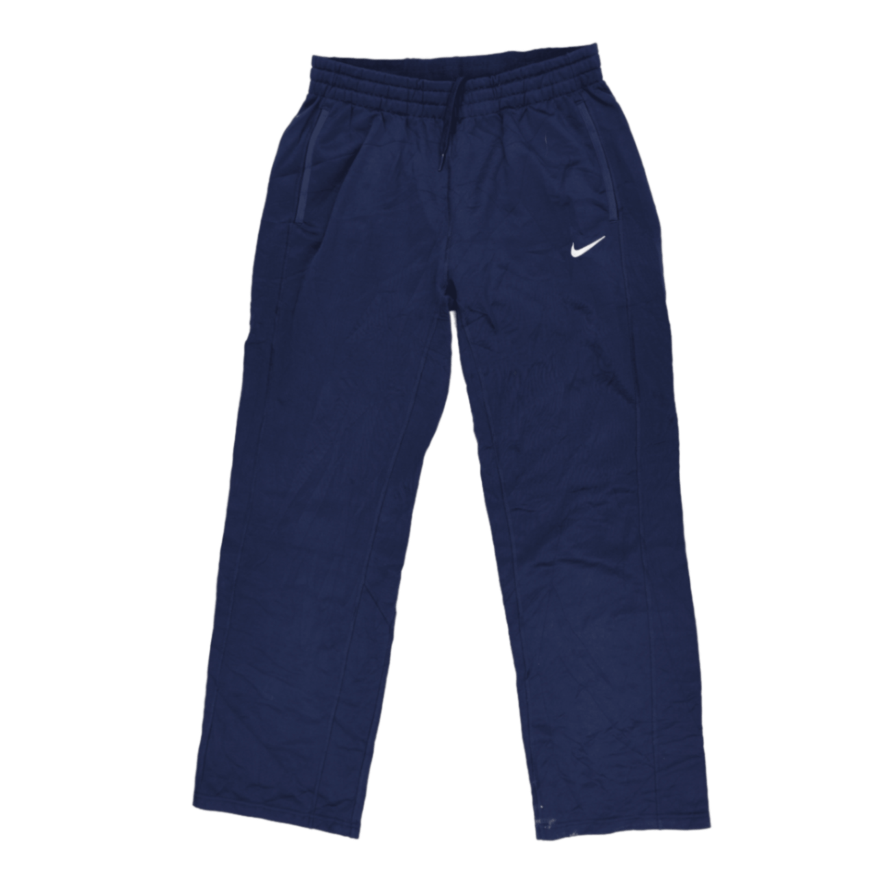 Nike Dri-FIT Navy Blue Athletic Trousers Medium Polyester 77cm Inseam 40cm Waist