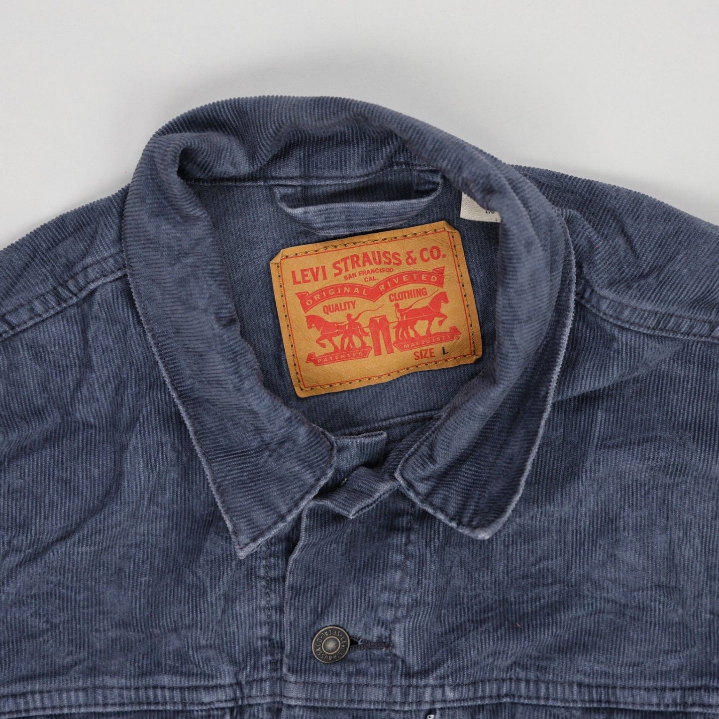 Levi's Blue Corduroy Trucker Jacket Men Size L