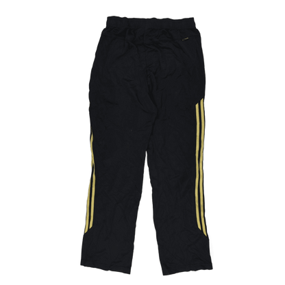 adidas Climalite Black Yellow Track Pants Large 79cm Inseam 42cm Waist Polyester
