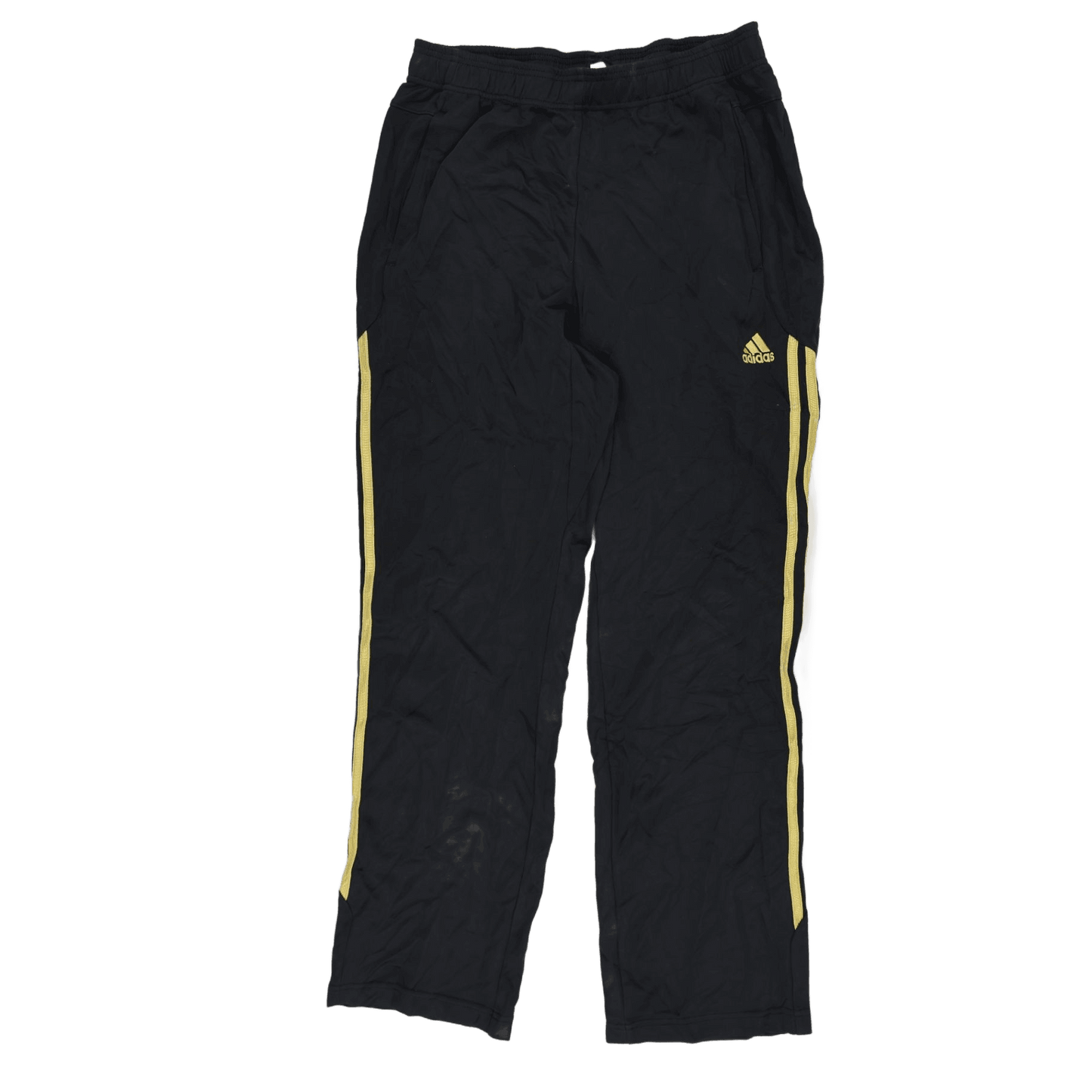 adidas Climalite Black Yellow Track Pants Large 79cm Inseam 42cm Waist Polyester