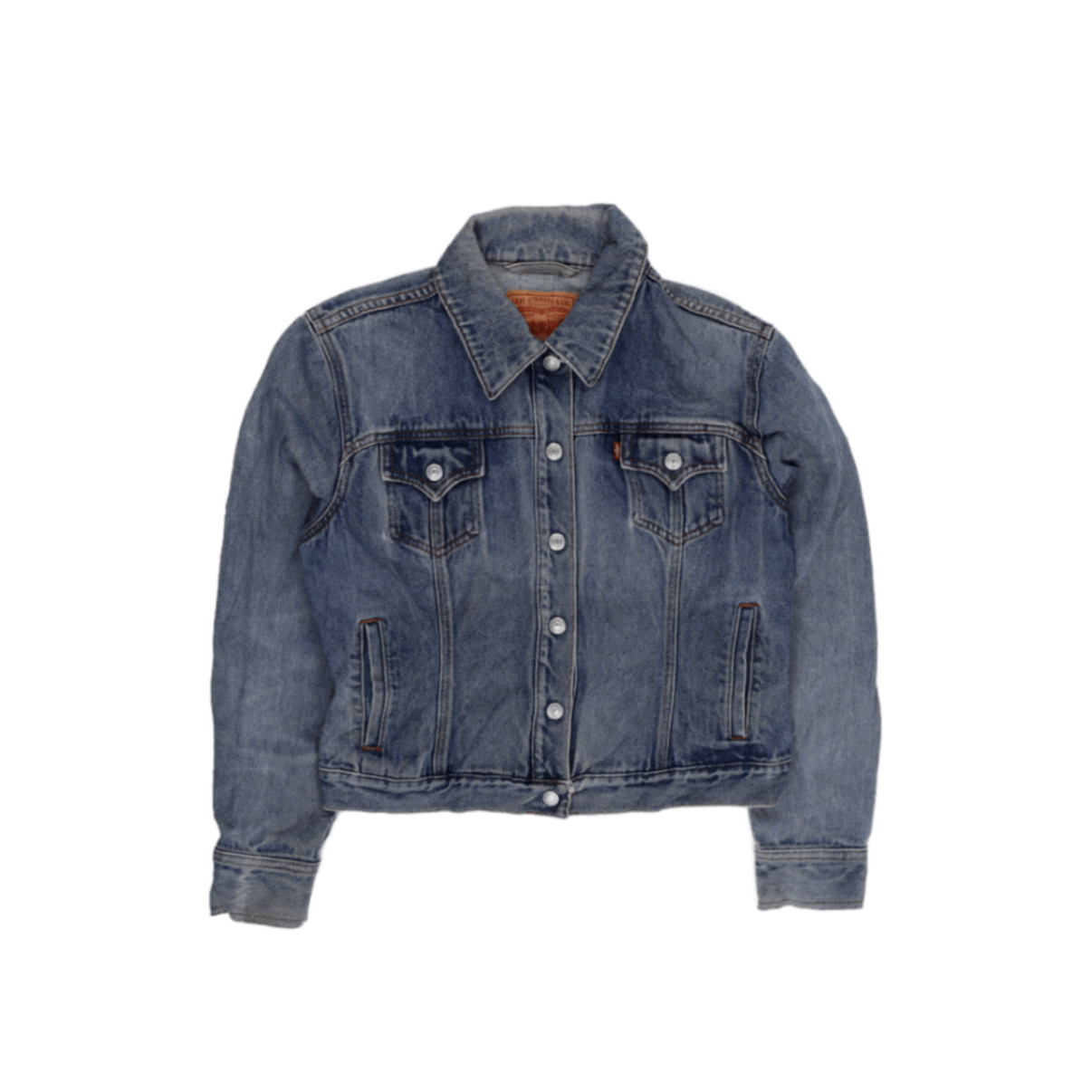 Levi's Large Vintage Inspired Blue Denim Jacket 100% Cotton Collared