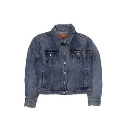 Levi's Large Vintage Inspired Blue Denim Jacket 100% Cotton Collared