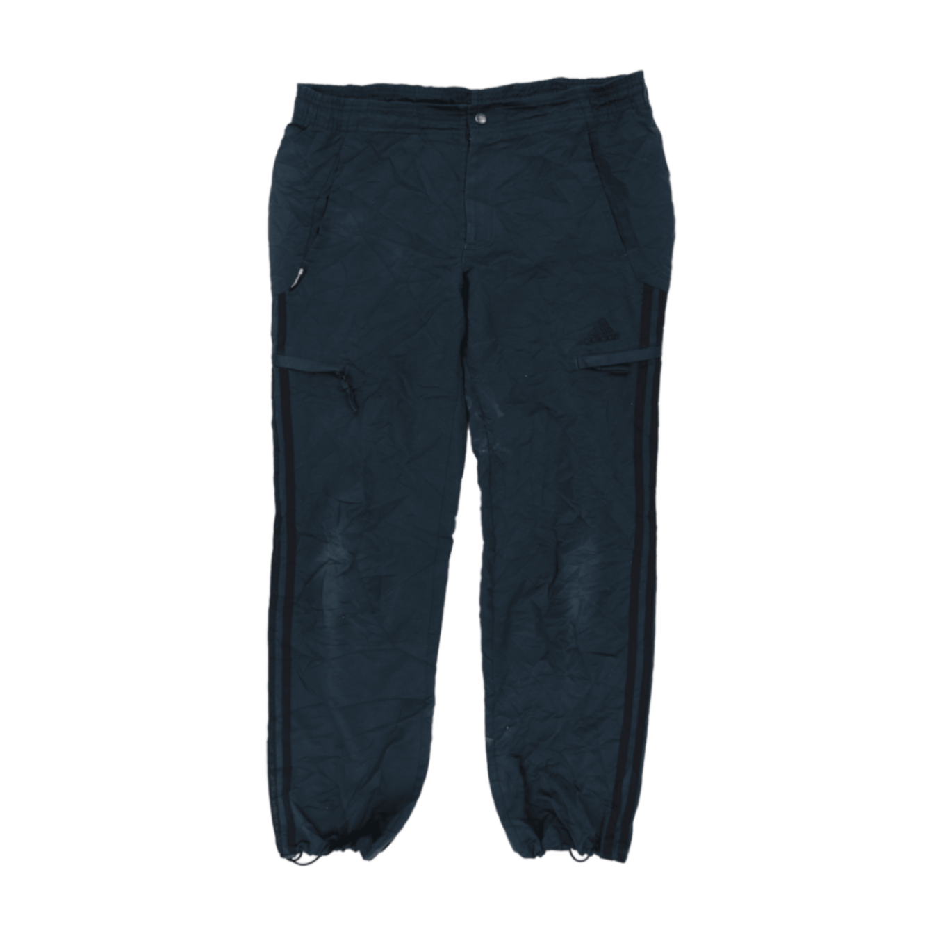 adidas Navy Blue Cargo Trousers Large Polyester Mens 81 cm Inseam 88 cm Waist