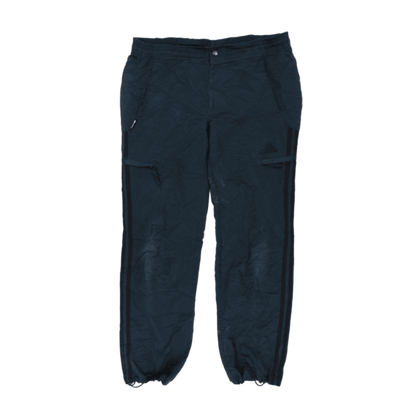 adidas Navy Blue Cargo Trousers Large Polyester Mens 81 cm Inseam 88 cm Waist