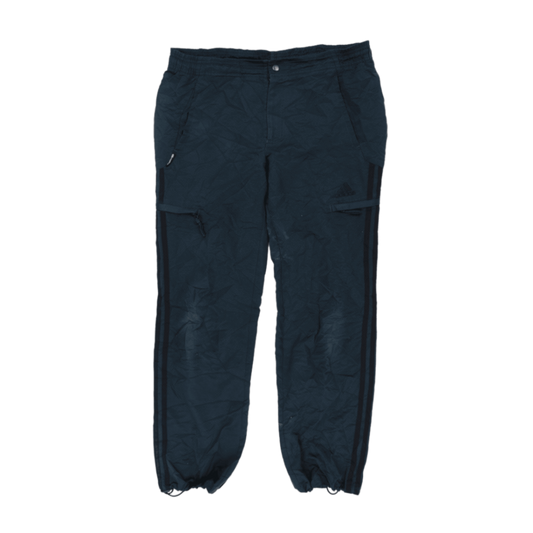 adidas Navy Blue Cargo Trousers Large Polyester Mens 81 cm Inseam 88 cm Waist