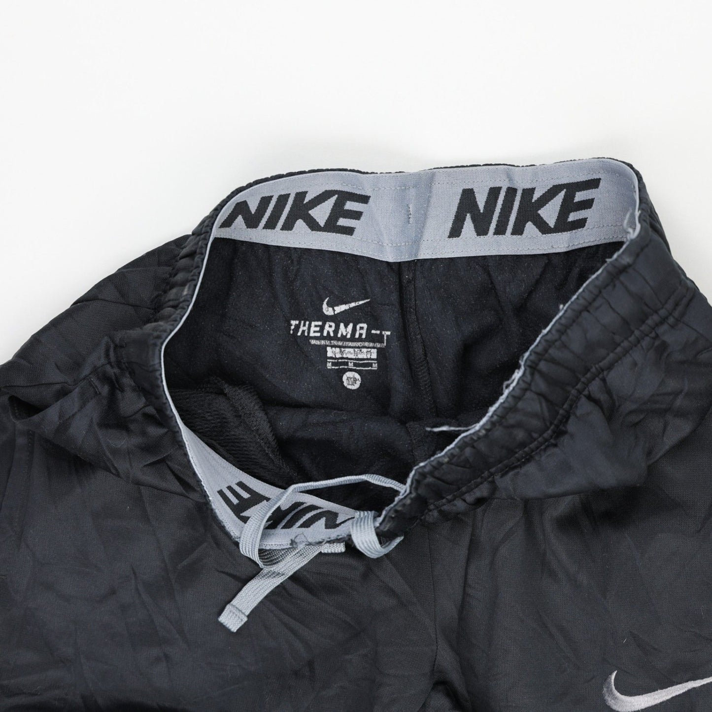 Nike Therma Fit Black Sports Joggers Men's Medium 76cm Inseam 38cm Waist Polyester Blend