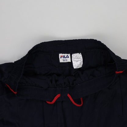 Fila Navy Blue Track Pants Medium Polyester Vintage with Red Stripes