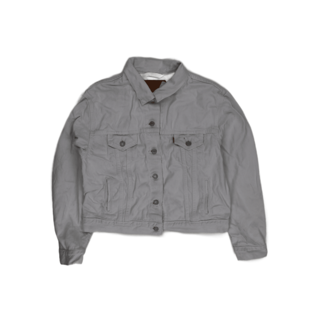 Levi's White Denim Trucker Jacket Large Cotton Denim Vintage