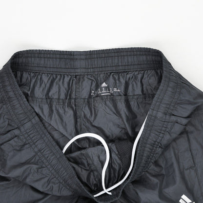adidas Black Three Stripe Track Trousers Large 36 Waist 32 Inseam Nylon