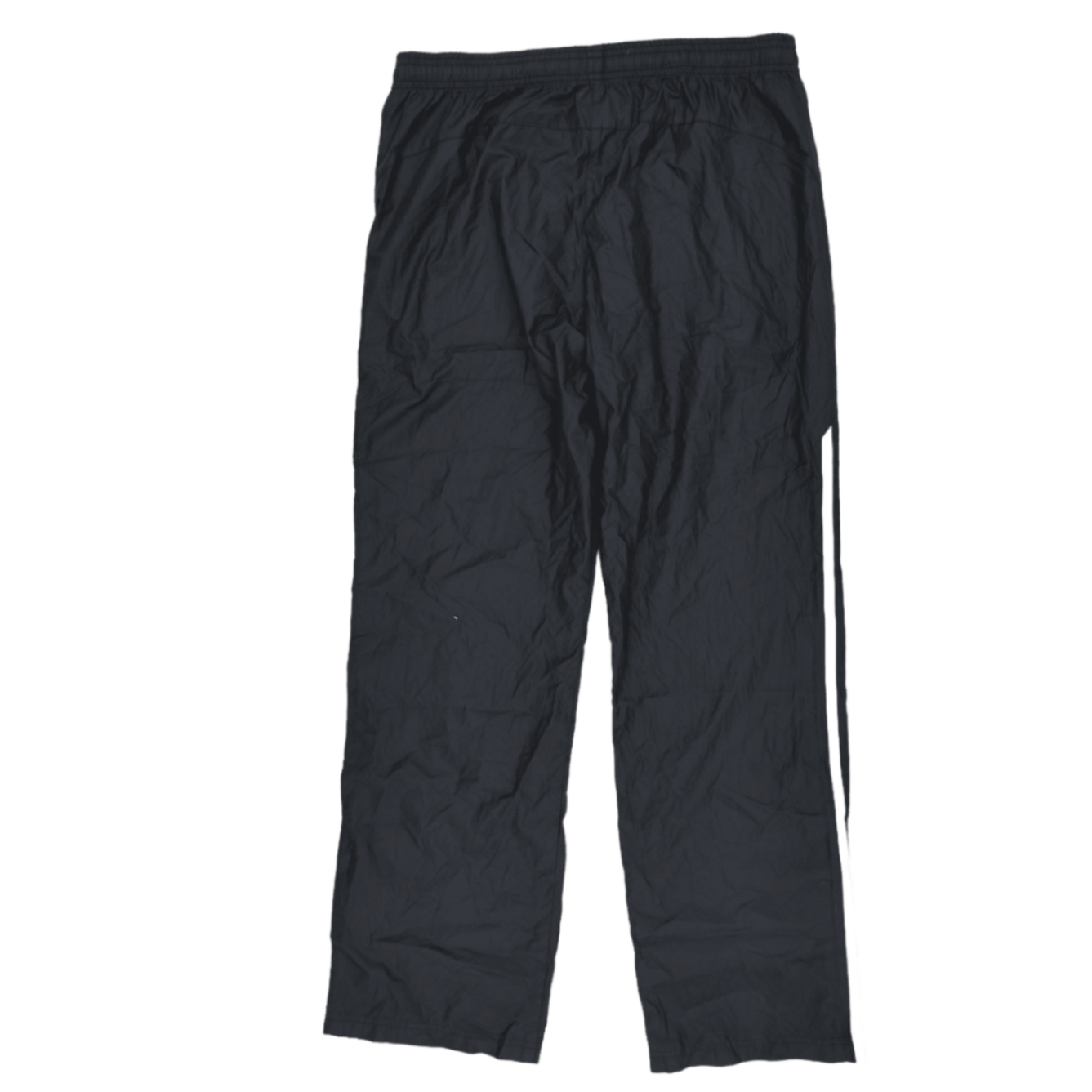 adidas Black Three Stripe Track Trousers Large 36 Waist 32 Inseam Nylon